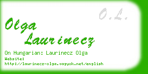 olga laurinecz business card
